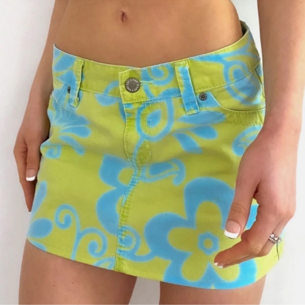 🌴GROOVY GAP VTG NWT Floral Mini Skirt Sz4